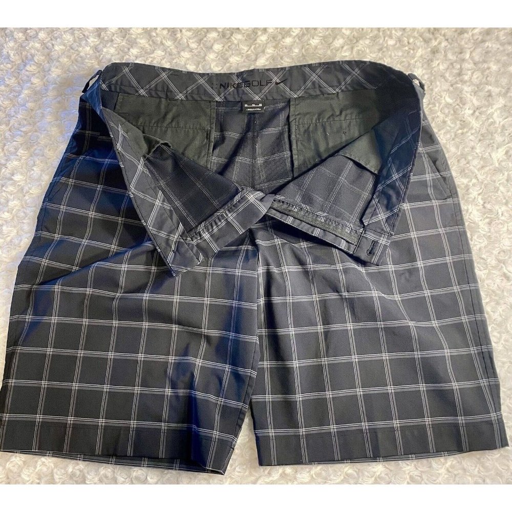 Nike golf Shorts Men’s Size 40 11 Inseam Plaid Black - Picture 6 of 9